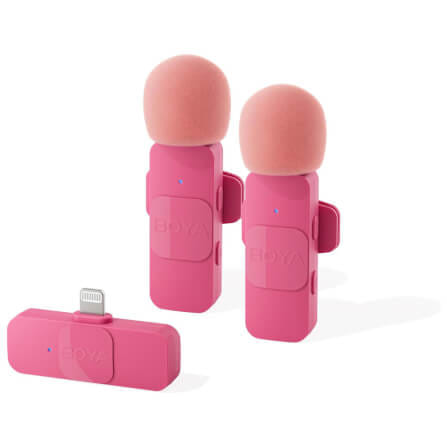 ไมโครโฟนไร้สาย BOYA MICROPHONE BOYA BY-V2 PINK_0